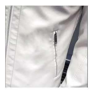 Veste de haute qualité en cuir véritable sur mesure, col montant, respirante, écologique pour hommes, nouvelle mode, saison d'hiver, vente en gros - Product Image 5