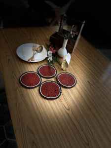 Posavasos de nogal Juegos de posavasos de madera de nogal-Calidad superior - Product Image 3