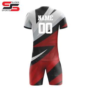 Personalizado bordado a rayas jugador versión camisetas de fútbol equipo completo conjunto uniforme de fútbol ropa deportiva - Product Image 4