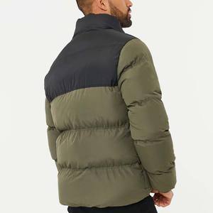 Chaqueta acolchada de poliéster impermeable de dos tonos para hombre, ligera con capucha, estilo callejero, diseño OEM personalizado, recién llegado - Product Image 6