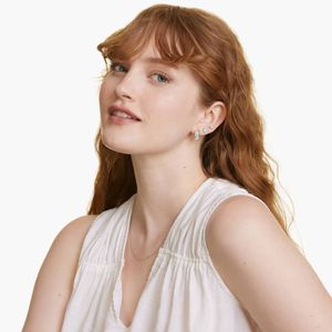 Trendy Fancy Bezel Pear Diamond Stud <b>Earrings</b> Gold Plated Rose White Yellow Gold for Engagement and Wedding - Product Image 2