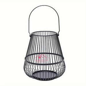 2024 nueva llegada diseño linternas con cable linterna de Metal de color negro para hoteles restaurantes y lámpara de casa - Product Image 5