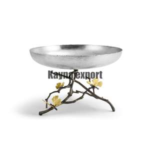 Cuenco de quemador de incienso dorado decorativo elegante con soporte de hojas - Product Image 3