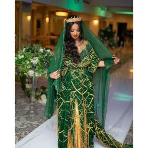 Vestido de Novia Elegante Emerald Royale Somali Dirac con Cola de Catedral para la Madre de la Novia - Product Image 2