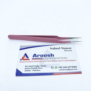 Pince à épiler en acier inoxydable durable de haute qualité Isolation Rose Logo personnalisé Extension de cils - Product Image 6