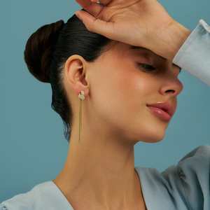 Boucles d'oreilles pendantes en argent 92,5, accessoire de mode 180742 - Product Image 1