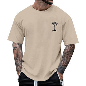 Camiseta de manga corta en blanco informal personalizada de peso pesado de alta calidad de gran tamaño 100% algodón Vintage lavado con ácido camisetas para hombre - Product Image 1