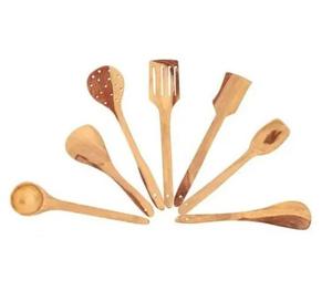 <b>Wooden</b> Kitchen <b>Utensils</b> for <b>Cooking</b> Natural Wood <b>Utensil</b> Spoons for <b>Cooking</b> Kitchen <b>Utensils</b> Set Spatula 7 PCS Wholesale. - Product Image 5