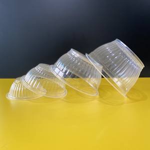 ชามพลาสติก PP 12/16/20/28ออนซ์สำหรับสแน็คสลัดอาหารพร้อมฝาปิด - Product Image 1