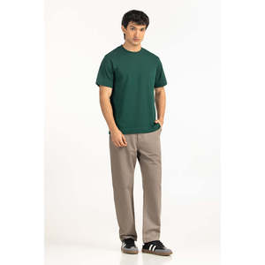T-shirt oversize en jersey coupe décontractée pour hommes et femmes MN-TS-SS26-011-A 240 grammes, uni, coupe ample, T-shirt de créateur - Product Image 4