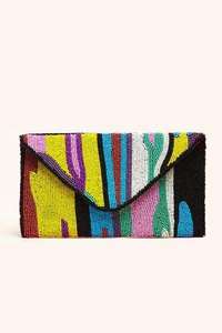 Multi colour Indian Fashion Style Handmade Beaded Designer Clutch Bag Bohemian Style Evening Shopping Party Shoulder Bags - Product Image 2