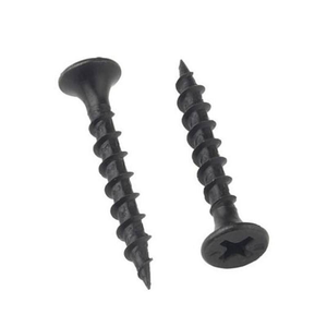 Vis à bois pour cloisons sèches noires, type métrique 4, à filetage fin, tête trompette Phillips, pour la construction en bois et l'ardoise - Product Image 1