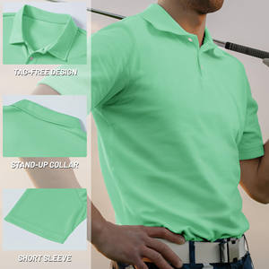 Polos de punto de manga corta informales de verano 2025, camisetas de uniformes, camisetas con estampado de bordado de logotipo personalizado para hombres, polos - Product Image 2