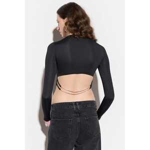 Chemise décontractée pour femmes, col rond, en mousseline de soie, tricotée, coupe régulière, printemps-automne, taille XL - Product Image 5