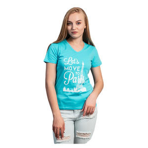 เสื้อยืดผู้หญิง แขนสั้น ผ้าฝ้าย 100% ทรงปกติ น้ำหนัก 160 กรัม ใส่ได้ทั้งฤดูร้อนและฤดูหนาว มีไซส์ XL ยี่ห้อ IMRON จากอุซเบกิสถาน - Product Image 2