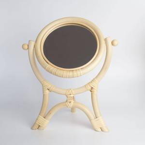 Miroir de bureau réglable miroirs en rotin fabriqués à la main pour maquillage chambre décoration intérieur meilleur vendeur de meubles - Product Image 5