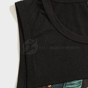Camiseta Deportiva sin Mangas para Hombre, de Secado Rápido, al por Mayor, la Mejor Fibra de Bambú y Algodón, Transpirable, de Punto, Color Sólido, Personalizada con Estampado - Product Image 3