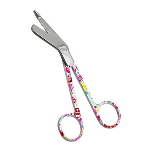 Wholesale Best Quality Surgical Bandage <b>Scissors</b> 5.5 Inch White Purple <b>Paper</b> Coated Stainless Steel Manual Instrument Set - Product Image 4