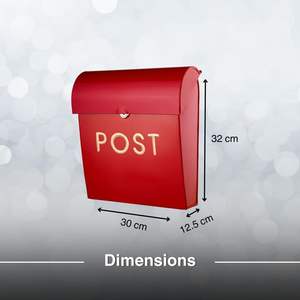 Boîte aux lettres moderne en métal avec revêtement en poudre antirouille, structure de réception postale robuste, utilitaire d'entrée de maison, placement organisé des courriers - Product Image 2