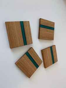 Tapis de tasse à thé en résine en bois massif fabriqués à la main Nouveau style Gadgets de cuisine de haute qualité Dessous de verre pour plats et assiettes - Product Image 6