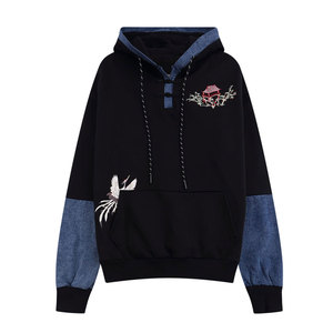 Sweat à Capuche Surdimensionné avec Épaule Goutte Broderie Logo Nouvelle Arrivée Patch Sweat à Capuche Brodé pour Hommes - Product Image 1