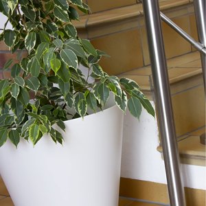 TUBUS 28,5L. pot de fleurs, dimensions (mm) 400x400x373, couleur blanc - Product Image 6