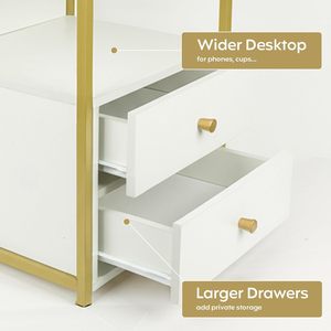 Mesa auxiliar de cama blanca de Color de calidad superior para sala de estar, mesa auxiliar de extremo estrecho, soporte de noche delgado para ahorrar espacio al mejor precio - Product Image 4