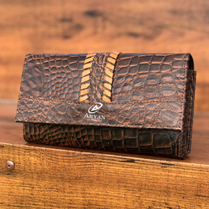 กระเป๋าสตางค์หนังแท้มีสไตล์มาใหม่กระเป๋าคลัทช์ใส่บัตรหลายใบกระเป๋าคลัทช์หนังบัตรเครดิตสำหรับผู้หญิง - Product Image 1