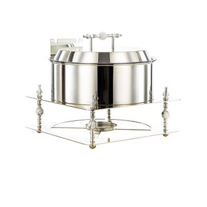 Rond élégant arabe chauffe-plats Buffet Hotpot Look décoratif Moyen-Orient Ramadan casseroles marmite en bois chauffe-isolé - Product Image 6