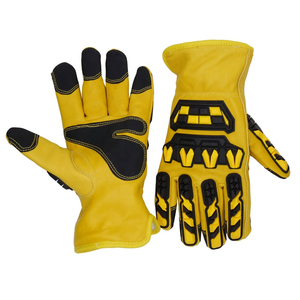 Nouveau Style TPR caoutchouc Impact mécanicien gants Anti-impact Construction travail Protection gants en cuir gants de sécurité Pakistan - Product Image 5