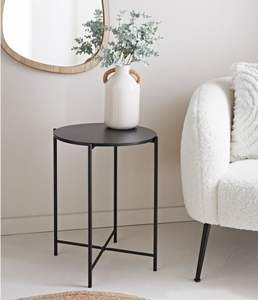 <b>Vintage</b> inspired handcrafted iron side <b>table</b> with intricate antique detailing for elegant home decor and living room accents - Product Image 2