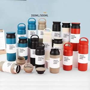 Mug isotherme japonais en acier inoxydable de 500 ml, grande capacité, portable pour l'extérieur, tasse à eau pour voiture avec poignée de transport - Product Image 1