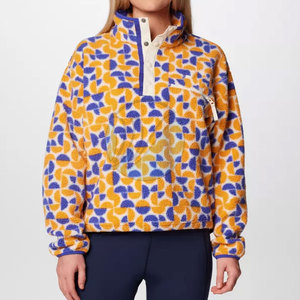 Sudaderas Extra Grandes de Forro Polar Sherpa para Mujer, de Algodón y Poliéster, Manga Larga, Cuello Redondo, Diseño Casual con Forro, Logotipo Frontal, para Invierno - Product Image 1