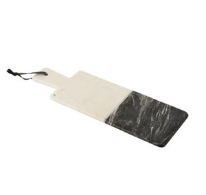 Tabla de cortar de mármol Diseño de latón con mango para colgar en cuero Uso para artículos de fiesta Muestra gratis - Product Image 4