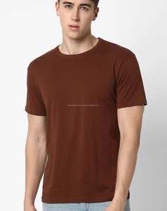 T-shirts pour hommes grandes tailles 100 % coton avec logo frontal, tissu moyen à lourd, respirant, motif uni, faible MOQ - Product Image 1