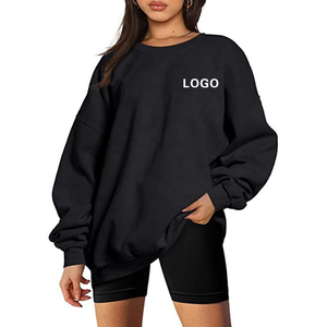 Sweat-shirt en tricot polaire uni à logo personnalisé pour femmes, dernier design, mode automne-hiver, séchage rapide, respirant - Product Image 3