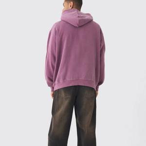 Sudadera con capucha para hombre de peso pesado Unisex con logotipo personalizado OEM, diseño de gran tamaño lavado con ácido de alta calidad, talla XL, precio bajo - Product Image 2