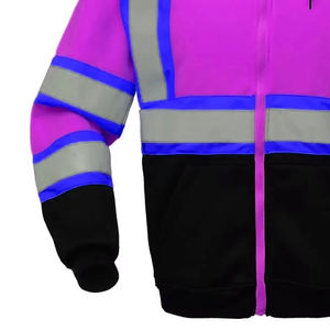 Windproof High Visibility Men Hoodies Breathable Waterproof <b>Workwear</b> with Reflective Design Custom Logo/Color & OEM Service - Product Image 4