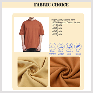 Camiseta de Hombre de Algodón 100% Tejido, Oversize, Hombros Caídos, Corte Boxy, Cuello Redondo, de Alto Gramaje, de Alta Calidad y Secado Rápido - Product Image 5