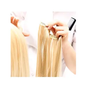 Kaufen Sie hochwertiges blondes Haar mit 100 % jungfräulichem menschlichem Haar und Individualisierung verfügbar zum Verkauf von indischen Exporteurs