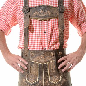 2025 último diseño bávaro hombres Lederhosen corto Festival traje de calidad superior alemán Lederhosen pantalones cortos - Product Image 2