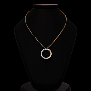 Círculo personalizado diseñado Leb Grown redondo brillante corte diamante colgante collar 925 plata esterlina uso diario y regalo de bodas - Product Image 6