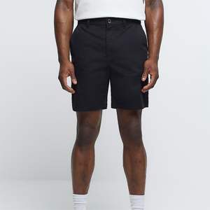 Cinturón con bolsillos laterales y cierre de cremallera, botones, 98% algodón, 2% elastano, negro, pantalones cortos ajustados, Chino - Product Image 2