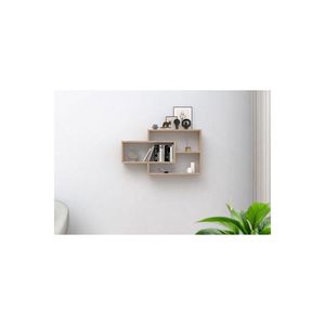 Étagère murale moderne scandinave à trois niveaux pour salon, en matériau Suntalam, 104x20x59cm - Product Image 3