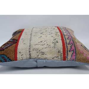 Almohada de lana Multicolor bohemio de 18x18, cojín tejido bordado Vintage portátil para ropa de cama, decoración de suelo, decoración decorativa de 16x16 pulgadas - Product Image 5