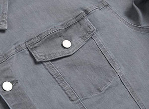 Vêtements d'extérieur décontractés pour hommes Manteau boutonné Veste en jean respirante pour hommes Produit OEM Direct usine Vente en gros Qualité supérieure - Product Image 5