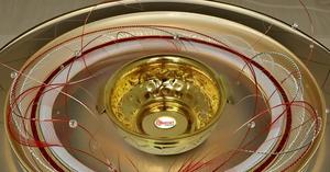 Traditional 16 Inch Brass Urli for Home <b>Decor</b> Handcrafted Embossed Flower Pot for <b>Table</b> <b>Top</b> for Wedding - Product Image 5