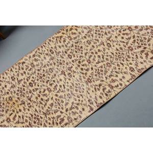 พรมขนสัตว์ทรงเรขาคณิตสไตล์วินเทจแบบ2 x 7.2ft สีเบจสีน้ำตาลอ่อนสำหรับทางเข้าแบบสี่เหลี่ยมผืนผ้าเย็บปะติดทำจากยางลายฤดูร้อน - Product Image 5