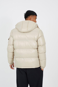 Veste matelassée à capuche très vendue avec capuche amovible, coupe-vent, chaude, d'hiver, pour l'extérieur, veste à bulles pour hommes avec poches - Product Image 3