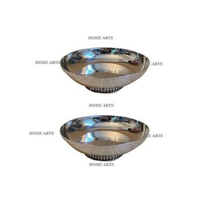 <b>Set</b> of 2 Stainless Steel <b>Dessert</b> <b>Bowl</b> Classic Design Table Top Dates <b>Dessert</b> Serving <b>Bowl</b> For Wholesale Supplier - Product Image 1